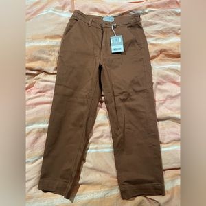 Everlane Straight Leg Crop - Rust Size 6 NEW